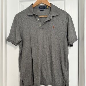 Ralph Lauren Gray Polo Shirt Classic Design